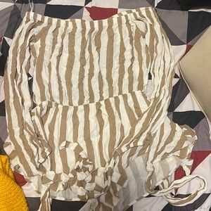 Brown and white romper